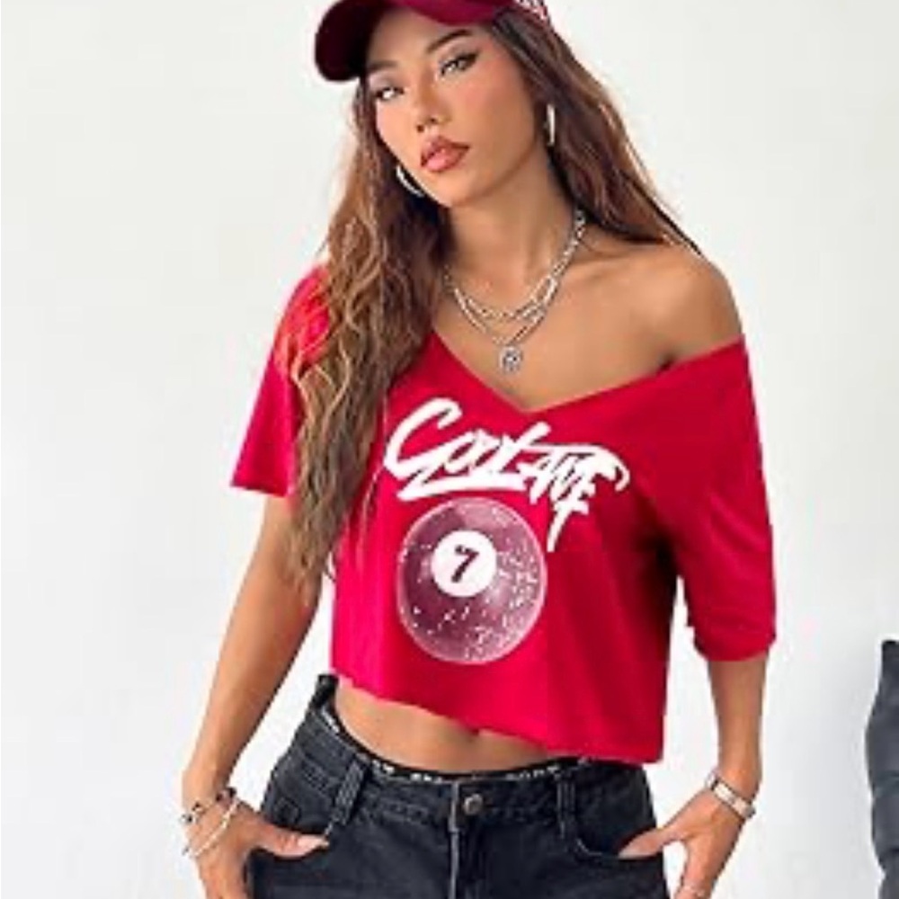 SHEIN Red Cropped Top Size XS